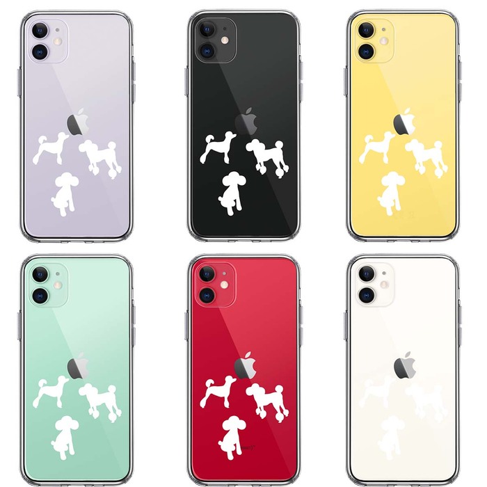 iPhone11 case clear .... toy poodle ....... white smartphone case side soft the back side hard hybrid -1