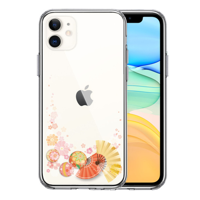 iPhone11 case clear peace pattern .. floral print smartphone case side soft the back side hard hybrid -0