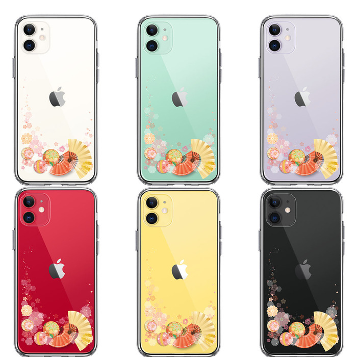 iPhone11 case clear peace pattern .. floral print smartphone case side soft the back side hard hybrid -1