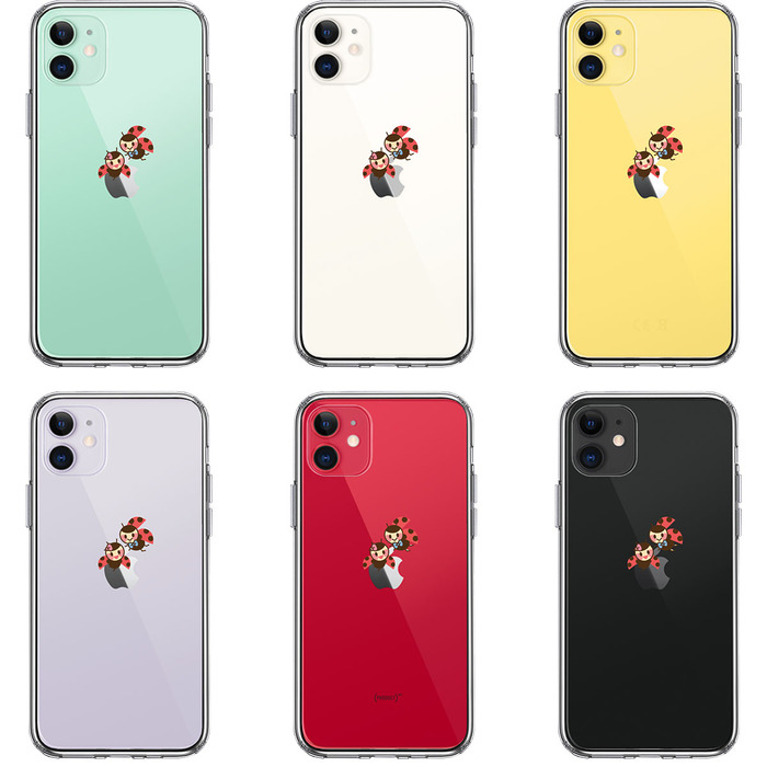 iPhone11 case clear ladybug cup ru smartphone case side soft the back side hard hybrid -1