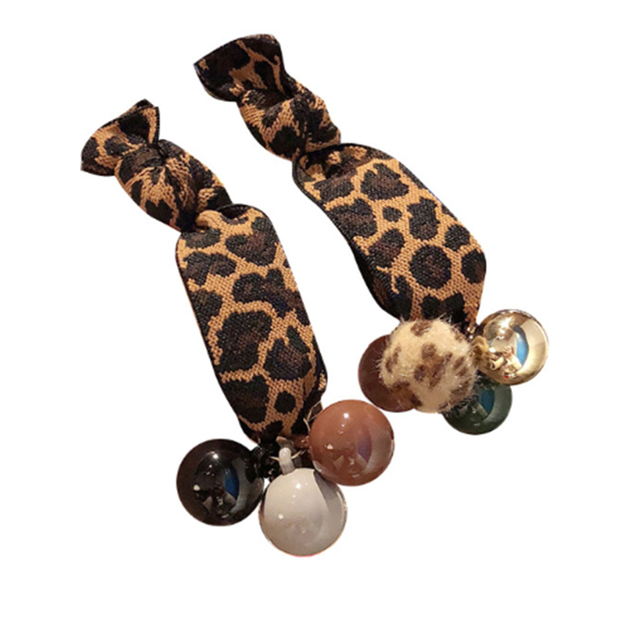 レオパード ヘアゴム 大人っぽい ヒョウ柄 ブレスレット ゴム ヘアゴム-4