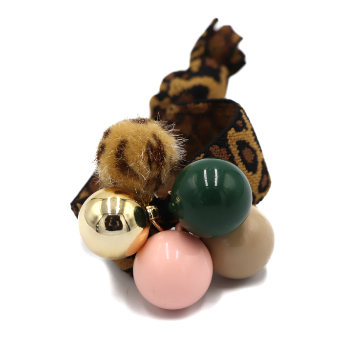 レオパード ヘアゴム 大人っぽい ヒョウ柄 ブレスレット ゴム ヘアゴム-5