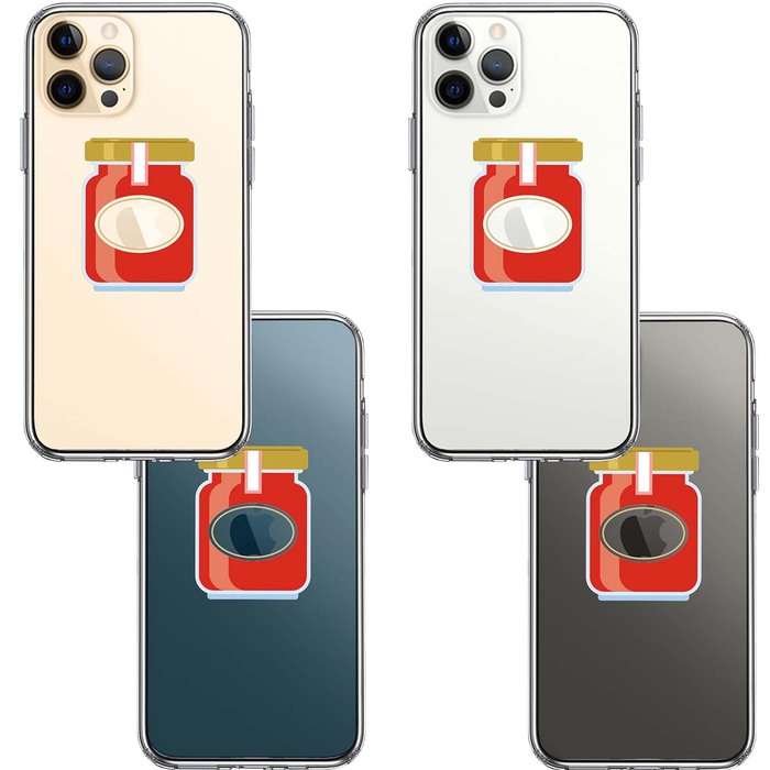 iPhone12Pro ケース クリア りんごジャム スマホケース 側面ソフト 背面ハード ハイブリッド-1