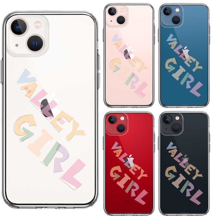 iPhone13mini ケース クリアValley Girl ギャル バレーガール スマホケース 側面ソフト 背面ハード ハイブリッド-1