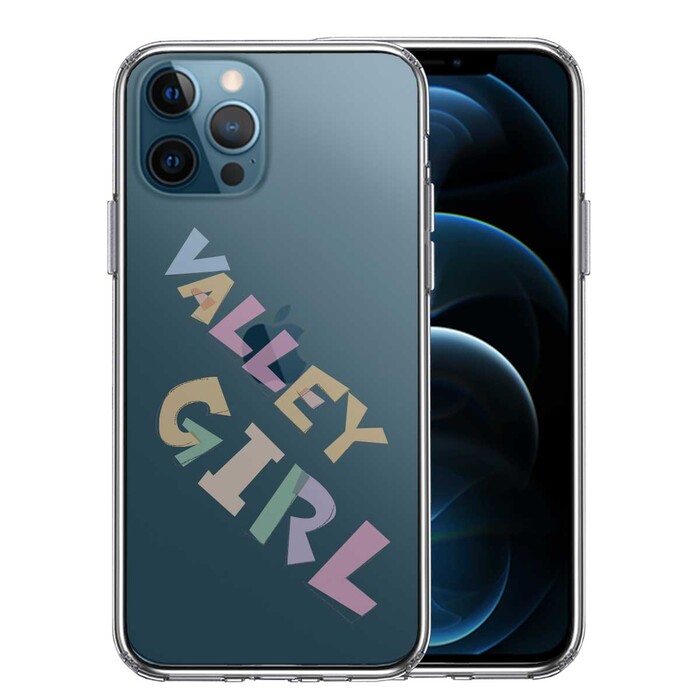 iPhone12Pro ケース クリア Valley Girl ギャル バレーガール スマホケース 側面ソフト 背面ハード ハイブリッド-0