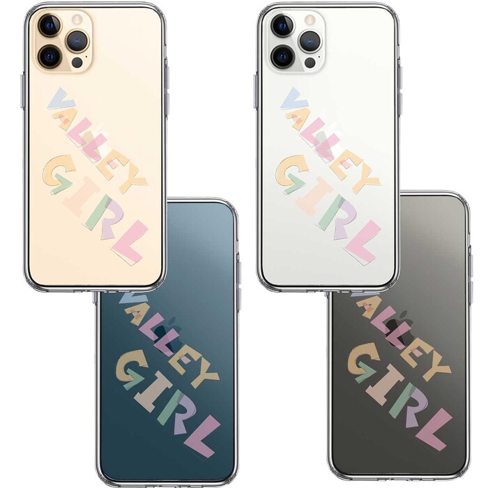iPhone12Pro ケース クリア Valley Girl ギャル バレーガール スマホケース 側面ソフト 背面ハード ハイブリッド-1