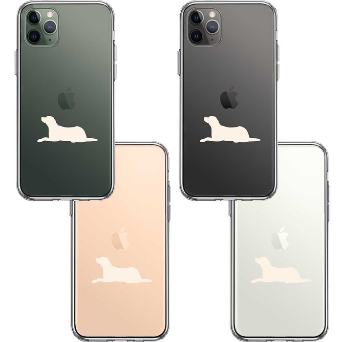 iPhone11pro ケース クリア 犬 ラブラドールレトリバー 白 スマホケース 側面ソフト 背面ハード ハイブリッド-1