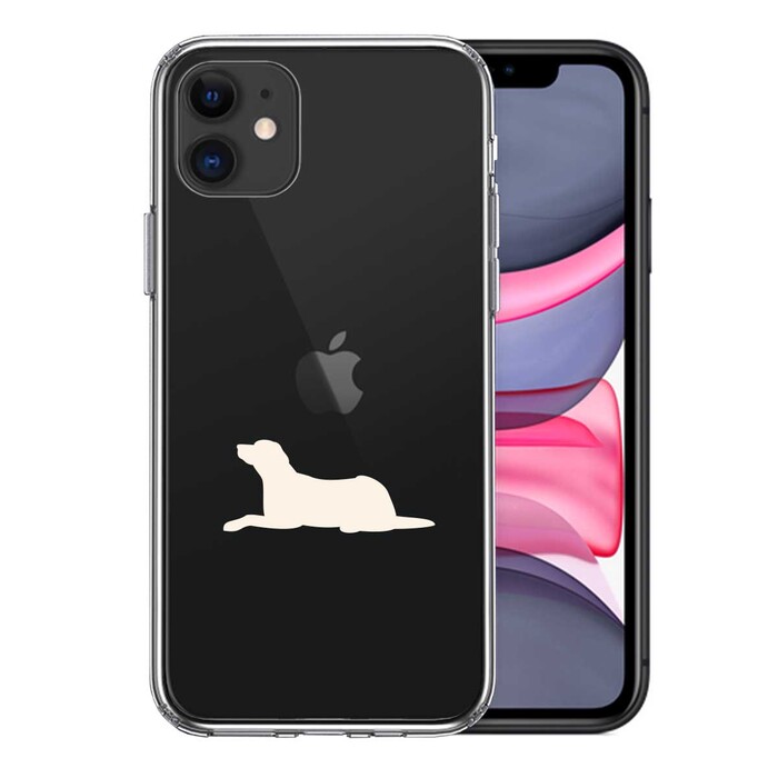 iPhone11 case clear dog Silhouette Rav Rado ruretoli bar white smartphone case side soft the back side hard hybrid -0