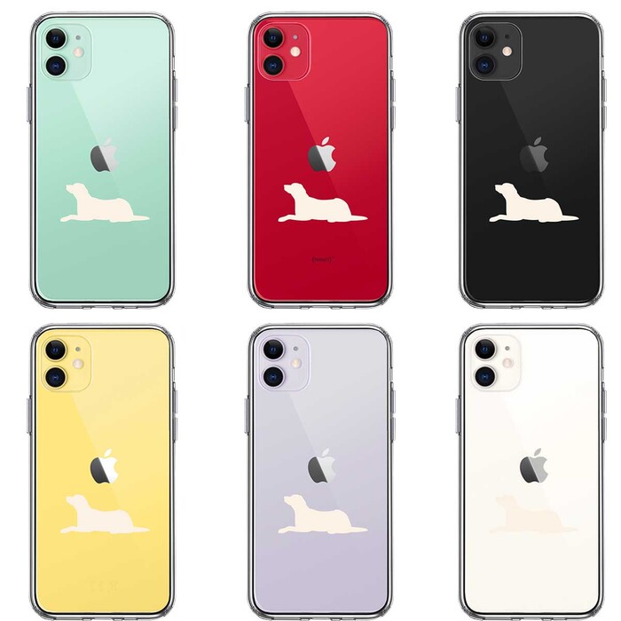 iPhone11 case clear dog Silhouette Rav Rado ruretoli bar white smartphone case side soft the back side hard hybrid -1