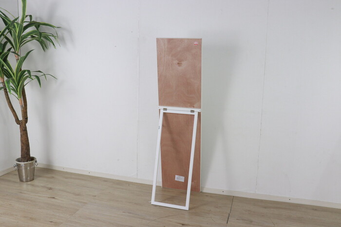 アンティーク風スタンドミラー 39X148 WH-3