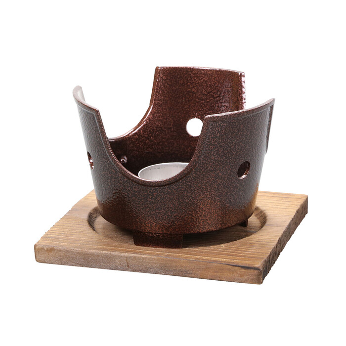 用美アルミコンロ 火皿付 いぶし銅 いぶし緑 いぶし銀 3個セット-2