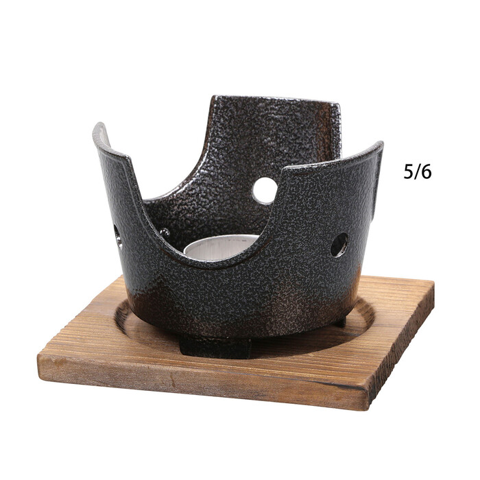 用美アルミコンロ 火皿付 いぶし銅 いぶし緑 いぶし銀 3個セット-7