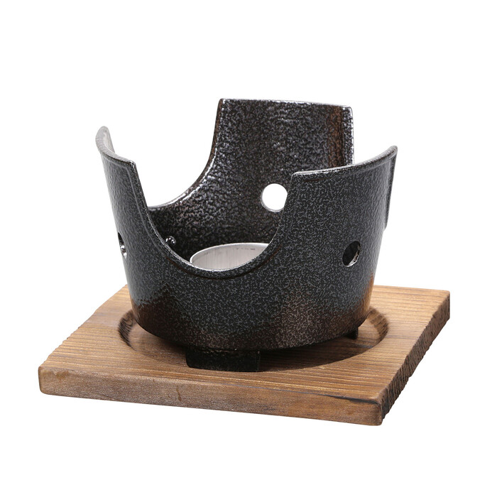 用美アルミコンロ 火皿付 いぶし銅 いぶし緑 いぶし銀 3個セット-8