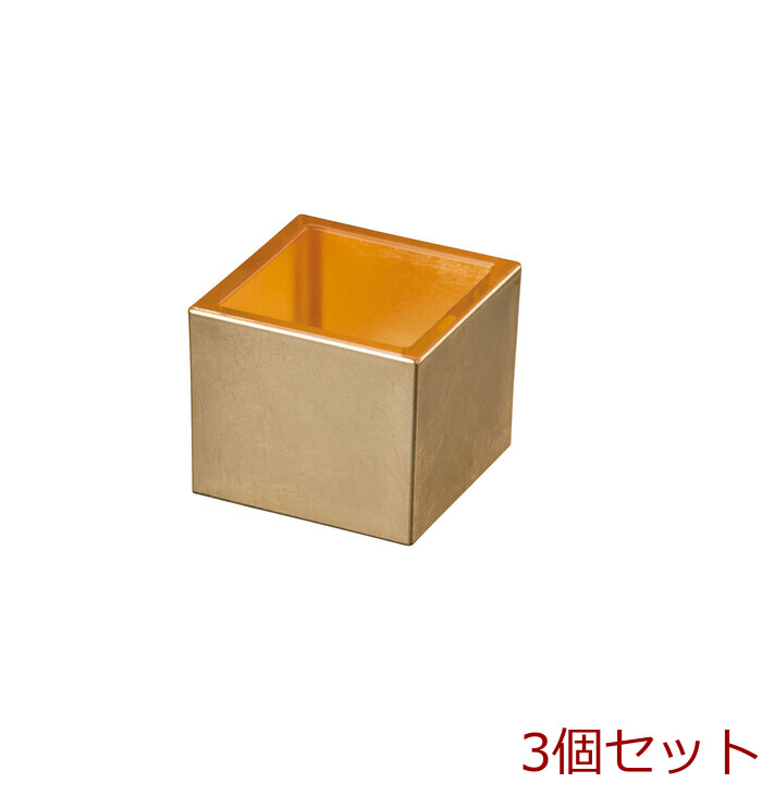 金箔貼クリア枡 3勺 Cool Japan インテリア雑貨 日本製 3個セット-0