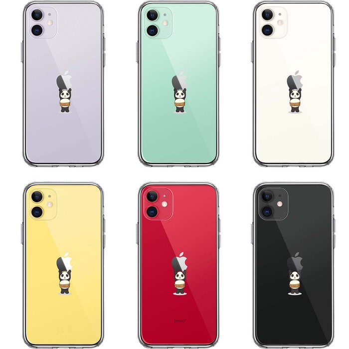 iPhone11 case clear Panda Apple weight ... volume smartphone case side soft the back side hard hybrid -1