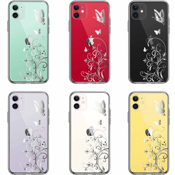 iPhone11 case clear floral & butterfly Grace ma ho case side soft the back side hard hybrid -1