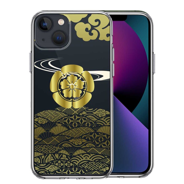 iPhone13 ケース クリア織田 信長 戦国武将 スマホケース 側面ソフト 背面ハード ハイブリッド-0