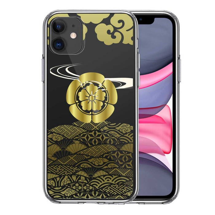 iPhone11 case clear woven rice field confidence length Sengoku .. smartphone case side soft the back side hard hybrid -0