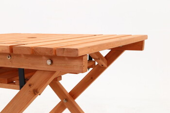 杉材BBQテーブル＆ベンチミニ コンロスペース付-15