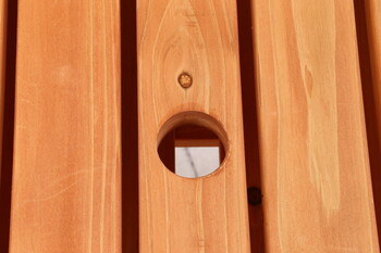 杉材BBQテーブル＆ベンチミニ コンロスペース付-18