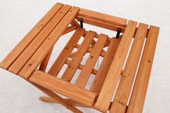 杉材BBQテーブル＆ベンチミニ コンロスペース付-19