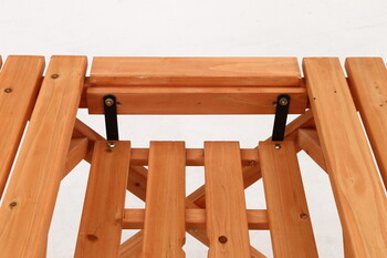 杉材BBQテーブル＆ベンチミニ コンロスペース付-20