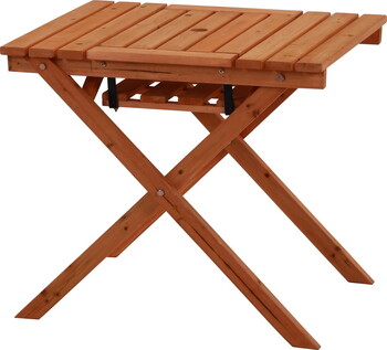 杉材BBQテーブル＆ベンチミニ コンロスペース付-3