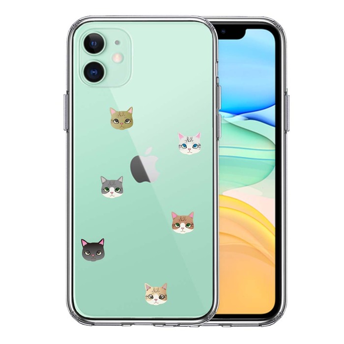 iPhone11 case clear .... cat ... smartphone case side soft the back side hard hybrid -0