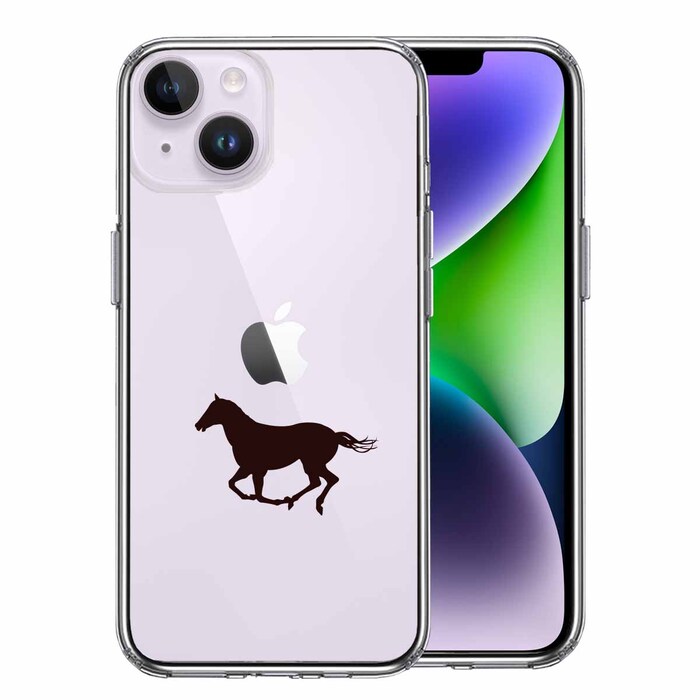 iPhone14 ケース クリア 馬 サラブレット スマホケ