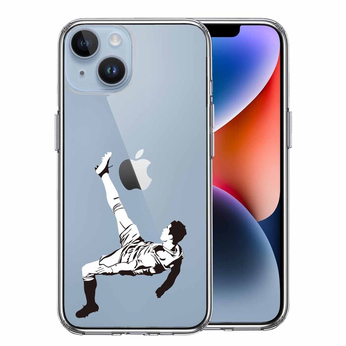 iPhone14 ケース クリア サッカー オーバーヘッドキック 2