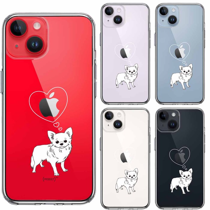 iPhone14 ケース クリア チワワ スマホケース 側面ソフト 背面ハード ハイブリッド-1