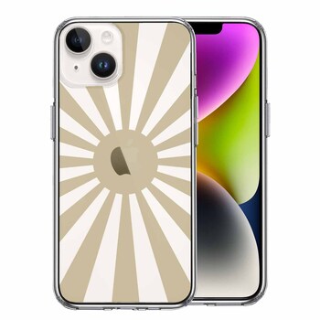 iPhone14 ケース クリア 旭日旗 太陽 日本 スマホケース 側面ソフト 背面ハード ハイブリッド-0