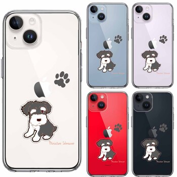iPhone14 ケース クリア シュナウザー 1 スマホケース 側面ソフト 背面ハード ハイブリッド-1