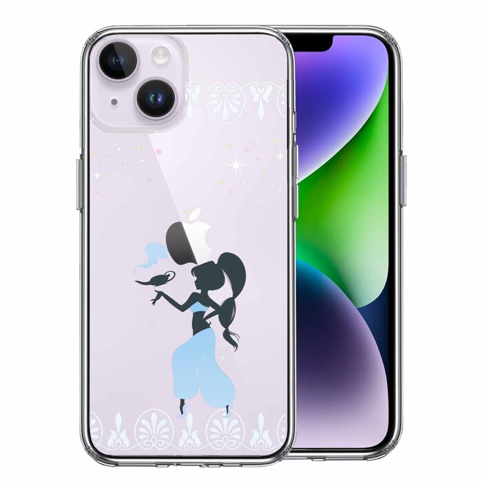 iPhone14 ケース クリア アラジン ブルー スマホケース 側面ソフト 背面ハード ハイブリッド-0