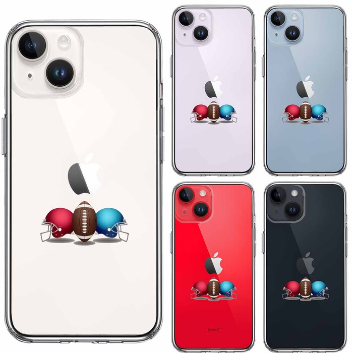 iPhone14 ケース クリア ヘルメットとボール スマホケース 側面ソフト 背面ハード ハイブリッド-1