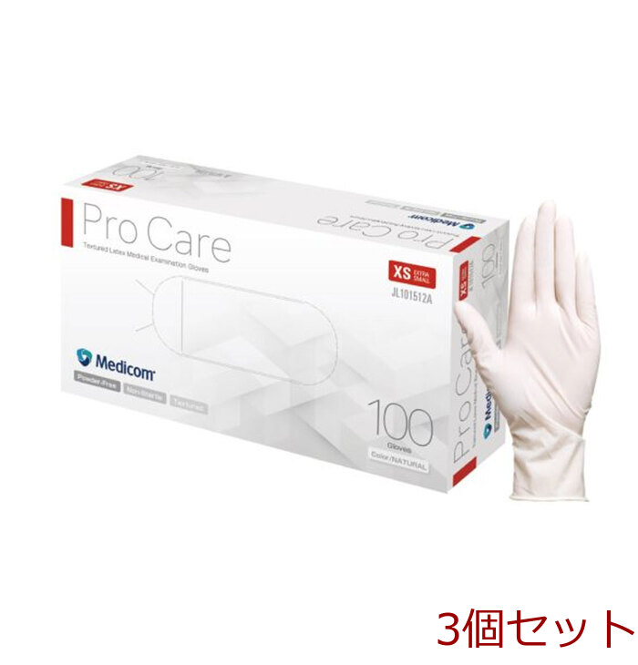  Pro care la Tec s glove powder free XS size 100 sheets insertion 3 piece set -0