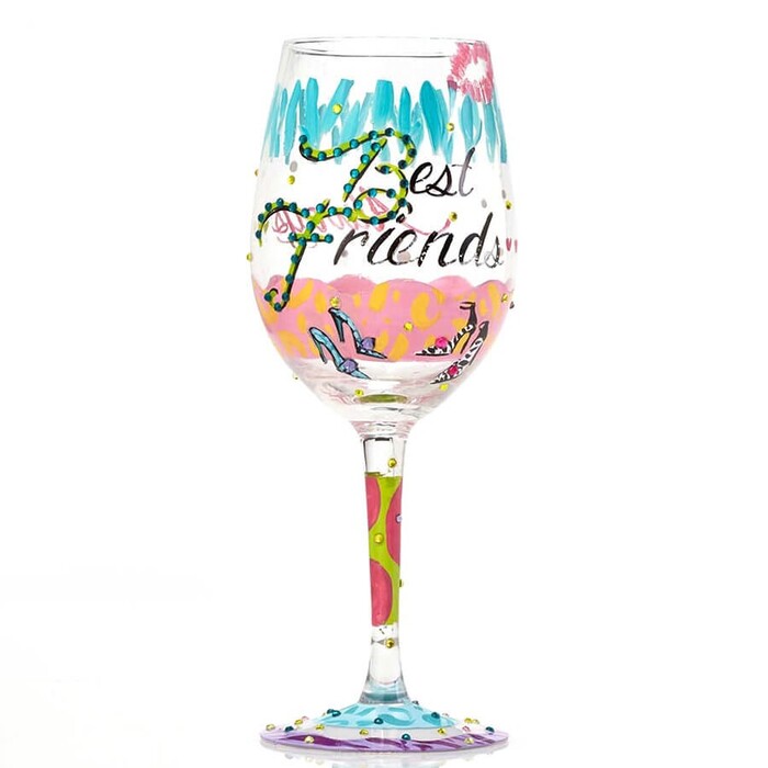 ワイングラス BEST FRIENDS ALWAYS Lolita ラッピング可-0