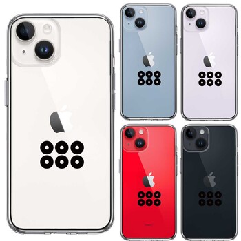 iPhone14 ケース クリア 真田 幸村 信繁 六文銭 スマホケース 側面ソフト 背面ハード ハイブリッド-1