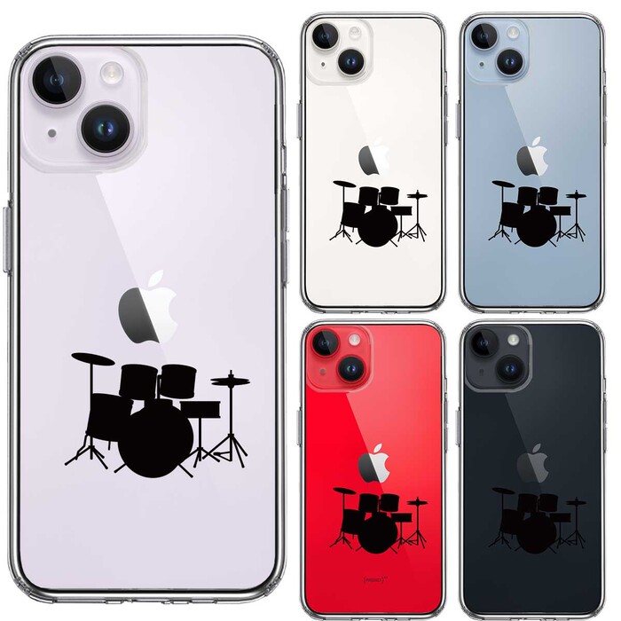 iPhone14 ケース クリア ドラム スマホケース 側面ソフト 背面ハード ハイブリッド-1