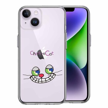 iPhone14Plus ケース クリア  アリス CAT チェシャ猫 2 スマホケース 側面ソフト 背面ハード ハイブリッド-0