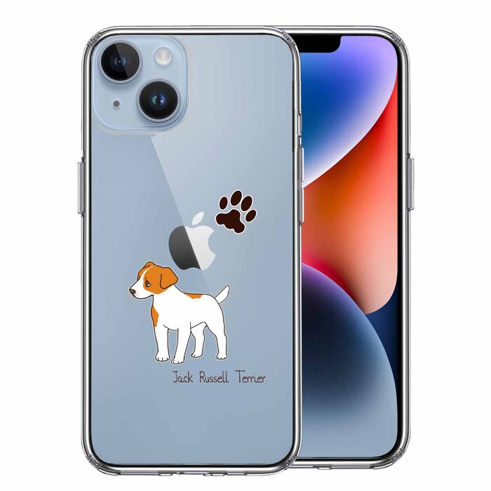 iPhone14Plus ケース クリアジャックラッセルテリア 1 スマホケース 側面ソフト 背面ハード ハイブリッド-0