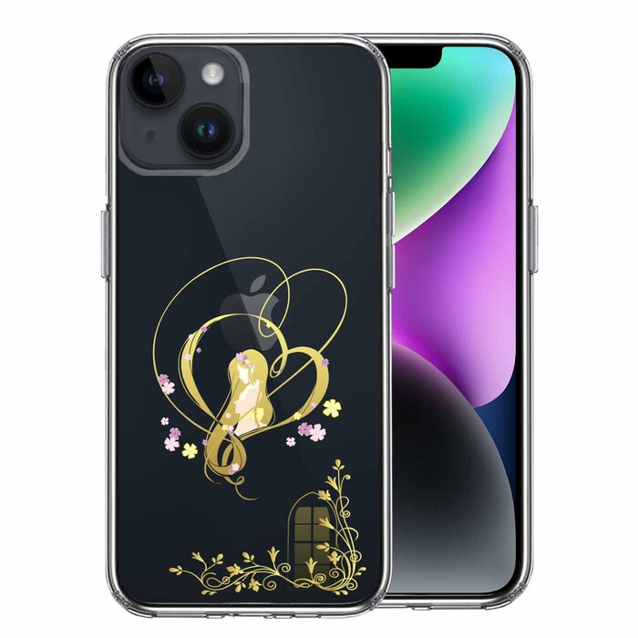 iPhone14Plus ケース クリアラプンツェル 1 スマホケース 側面ソフト 背面ハード ハイブリッド-0