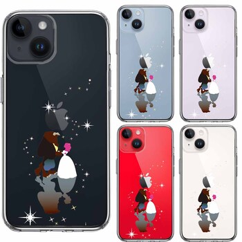 iPhone14Plus ケース クリアジャケット 美女と野獣 スマホケース 側面ソフト 背面ハード ハイブリッド-1