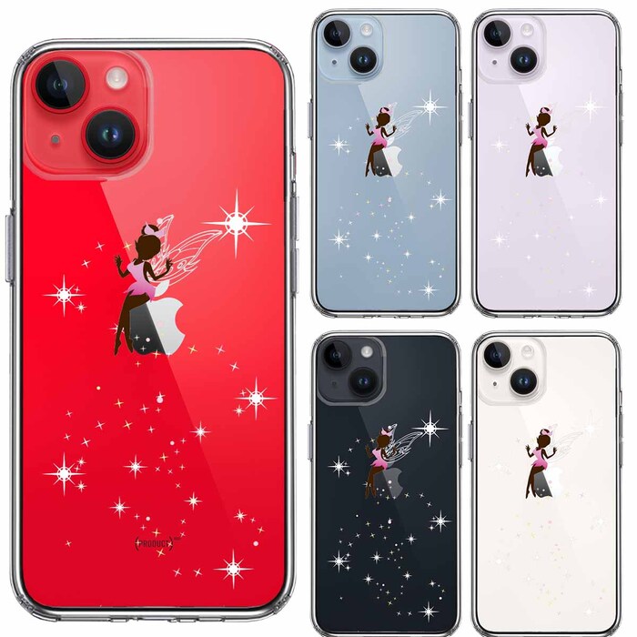 iPhone14Plus ケース クリアピーターパン 妖精 2 スマホケース 側面ソフト 背面ハード ハイブリッド-1