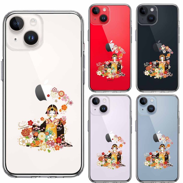 iPhone14Plus ケース クリア花魁 2 スマホケース 側面ソフト 背面ハード ハイブリッド-1
