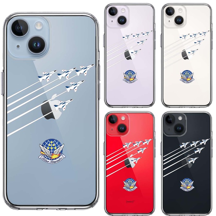 iPhone14Plus ケース クリアシェル ブルーインパルス スマホケース 側面ソフト 背面ハード ハイブリッド-1