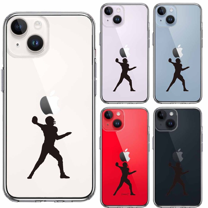 iPhone14Plus ケース クリアクォーターバック スマホケース 側面ソフト 背面ハード ハイブリッド-1