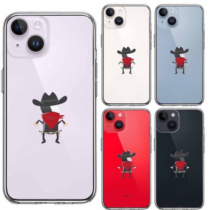 iPhone14Plus ケース クリアカウボーイ スマホケース 側面ソフト 背面ハード ハイブリッド-1