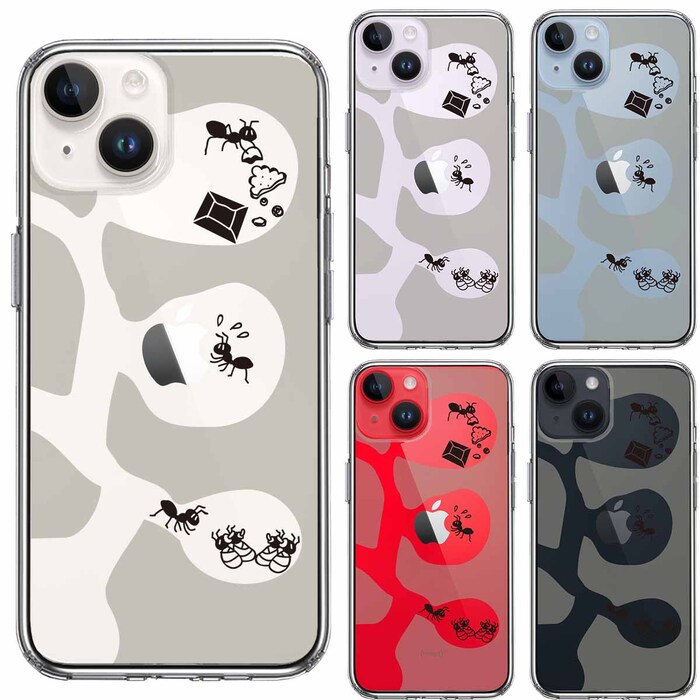 iPhone14Plus ケース クリアありの巣 スマホケース 側面ソフト 背面ハード ハイブリッド-1