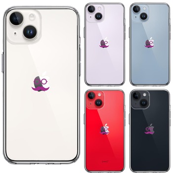 iPhone14Plus ケース クリア髭 メガネ スマホケース 側面ソフト 背面ハード ハイブリッド-1